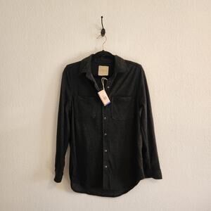 Casa Cabana Women's Size Small Sienna Charcoal Heather Flannel Shirt‎ NWT